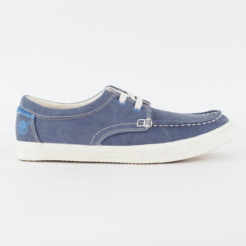 Mens Timberland Hookset Camp Ox 9317B Medium Blue Canvas Lace Up Casual Shoes