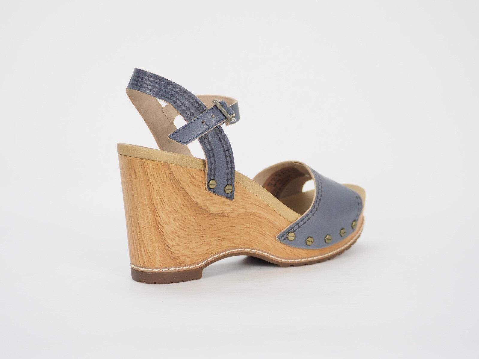 Womens Timberland EK Tilden 8918A Blue Leather Backstrap High Heel Sandals