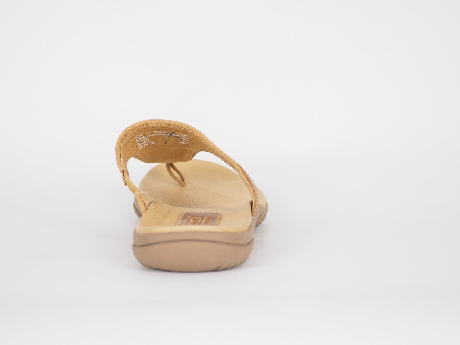 Womens Timberland Pinkham 25625 Tan Leather Casual Summer Shoes Thong Slippers