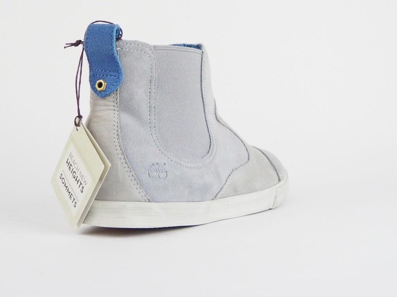 Ladies Timberland Earthekkepers Glastenbury 8243B Light Grey Leather Pull Boots