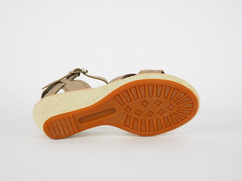 Womens Timberland Whittier 8260R Warm Grey Leather Strappy Sandals