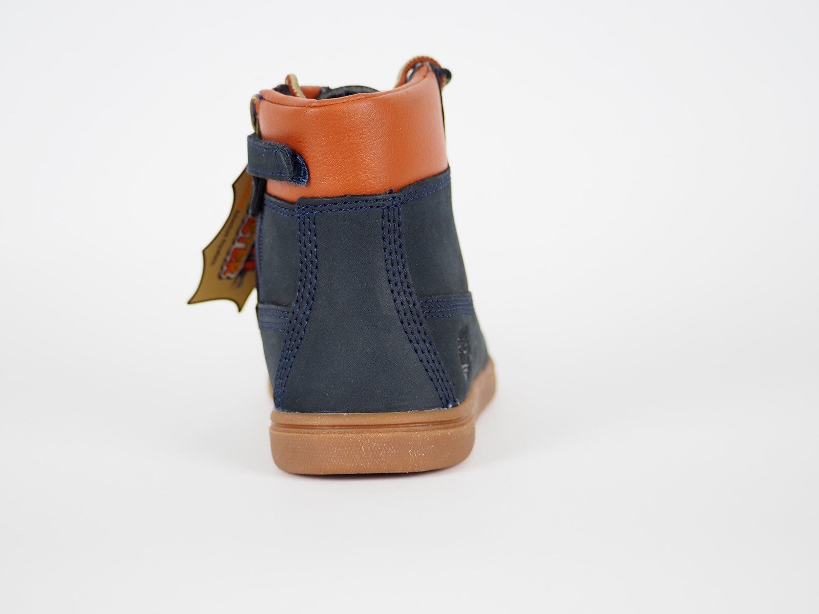 Boys Timberland Groveton A143X Blue Leather Lace Up Kids Winter Chukka Boots