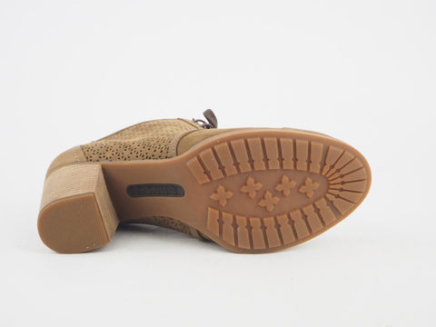 Womens Timberland Rudston Perf 8132R Lt Brown Leather Lace Up Shoe Boots