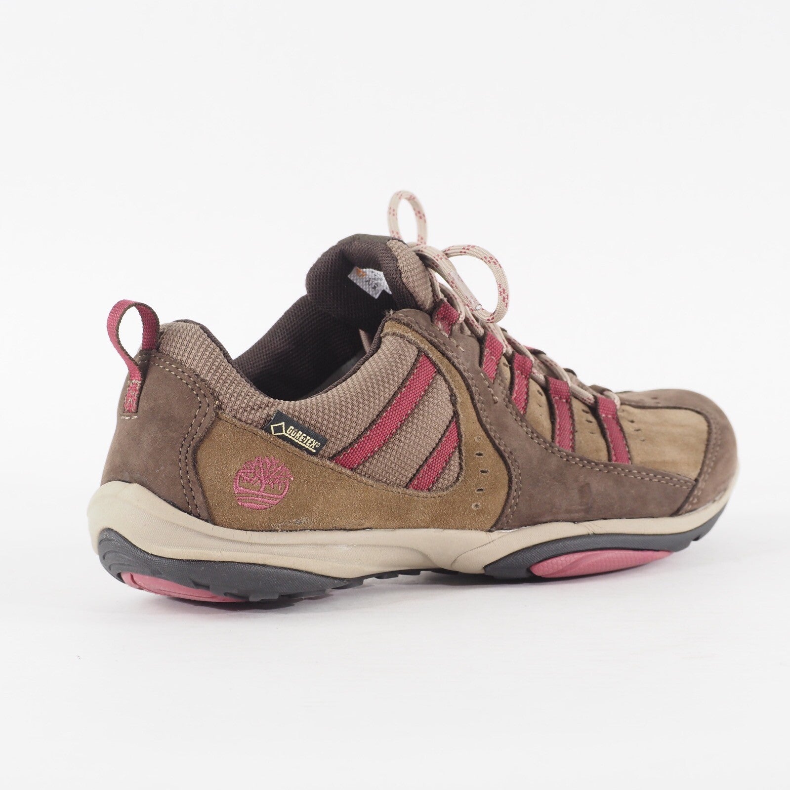 Womens Timberland Lincoln Peak 9007A Medium Brown Leather Lace Up Walking Shoes