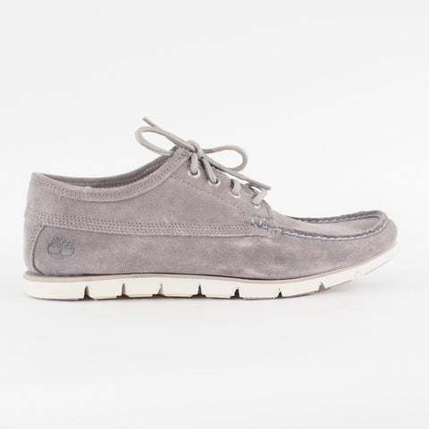 Mens Timberland Tidelands A1H9S Medium Grey Suede Lace Up Casual Boat Shoes