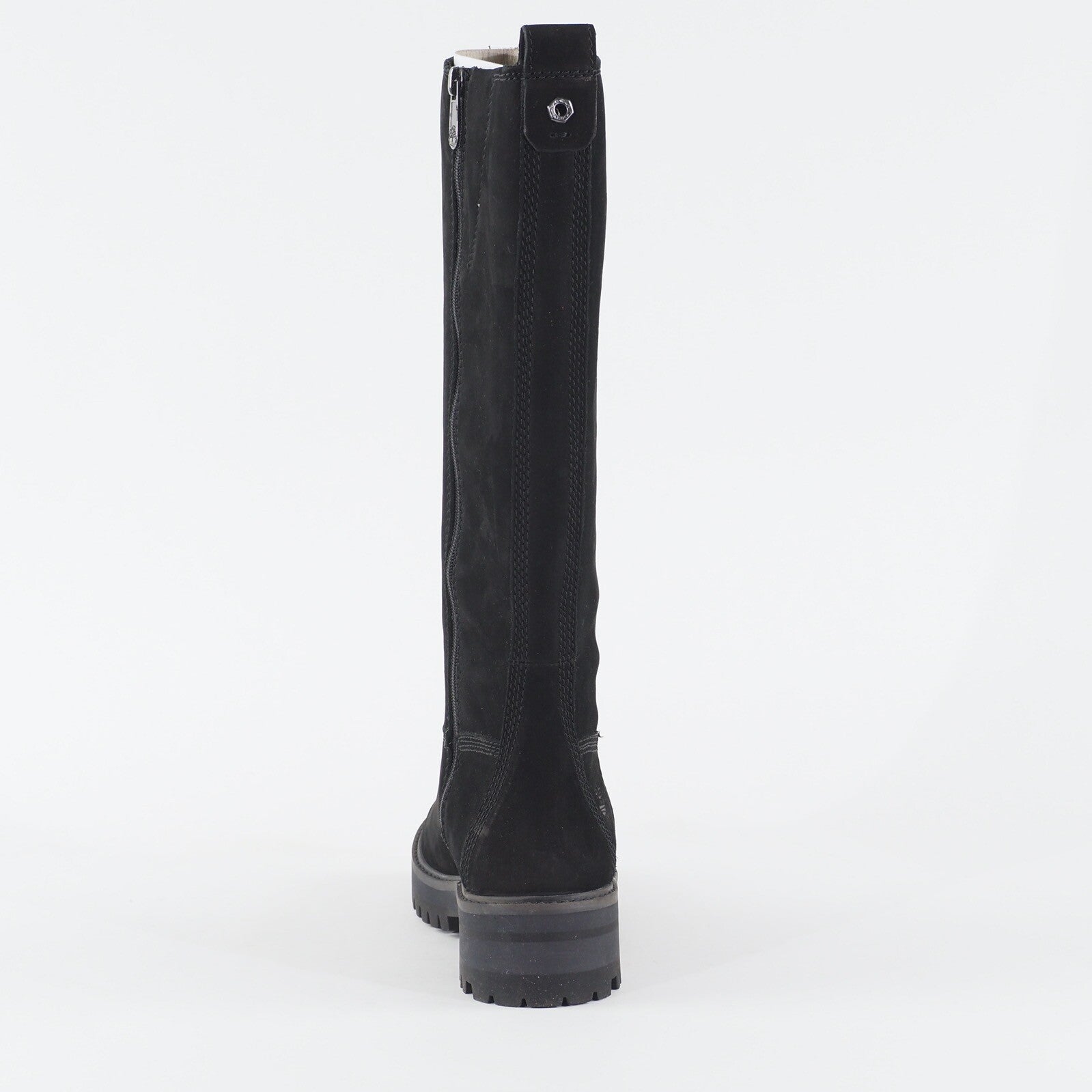 Womens Timberland Courmayeur Valley High A23YF Black Nubuck Leather Zip Up Boots