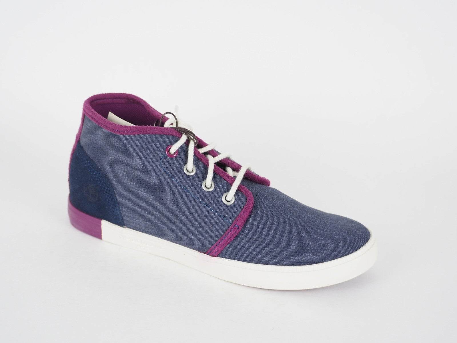 Womens Timberland Newport Bay Canvas A17J8 Purple Blue Laced Chukka Trainers