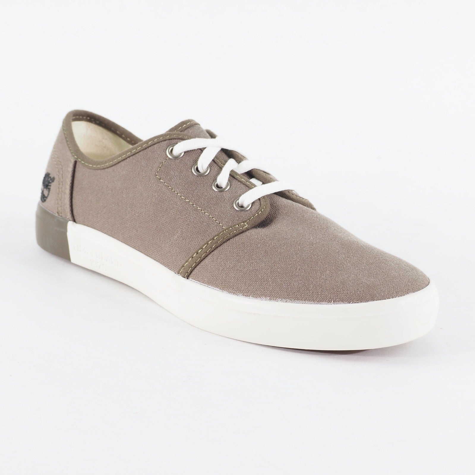 Mens Timberland Union Wharf A1AXY Medium Grey Canvas Laced Low Top Casual Shoes