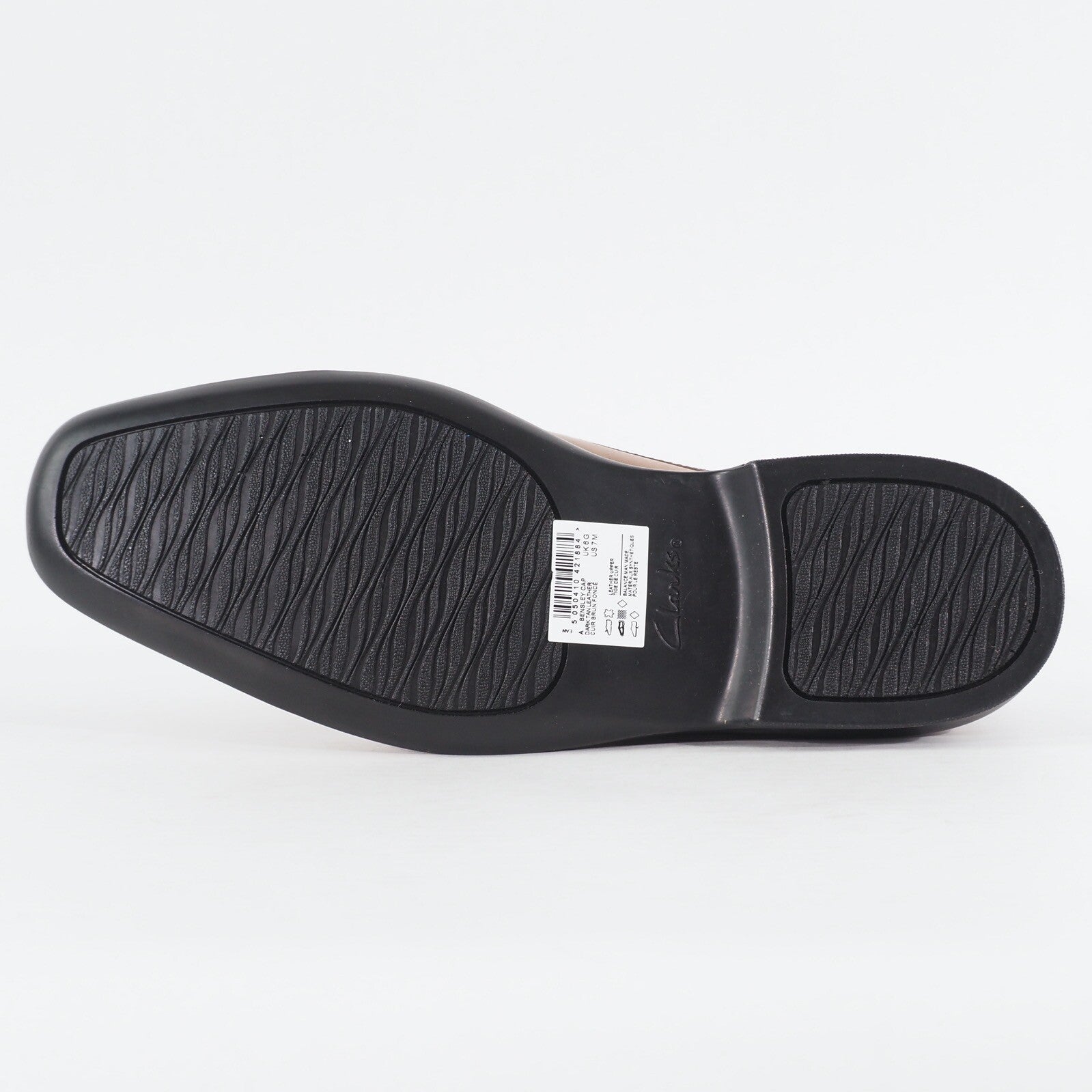 Mens Clarks Bensley Cap 15770 Dark Tan Leather Lace Up Formal Shoes