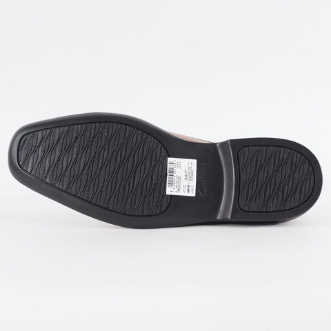 Mens Clarks Bensley Cap 15770 Dark Tan Leather Lace Up Formal Shoes