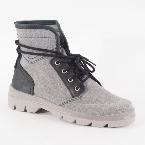 Mens Timberland Cityblazer A1GFV Light Grey Canvas Lace Up Walking Boots