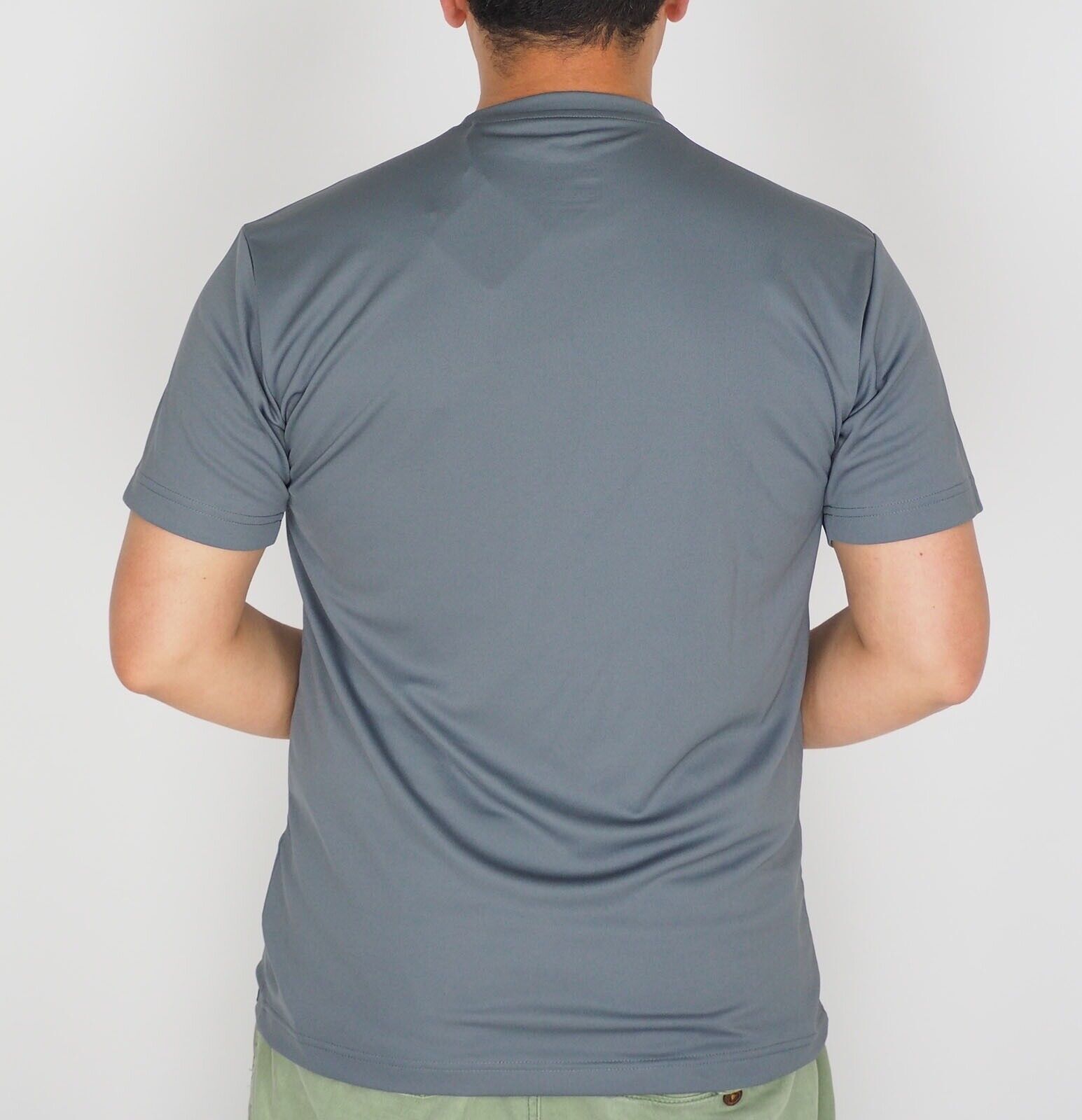 Mens Jack Wolfskin New Bas 5006291 Tarmac Grey Short Sleeve Asian Fit T Shirt
