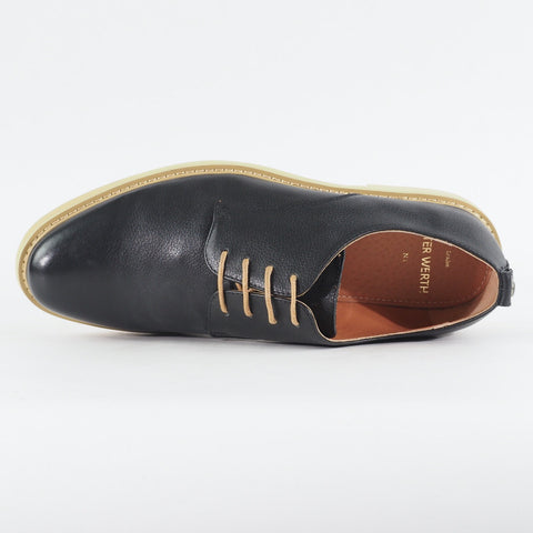 Mens Peter Werth Pegg Derby P1Q14024 Black Leather Lace Up Formal Shoes
