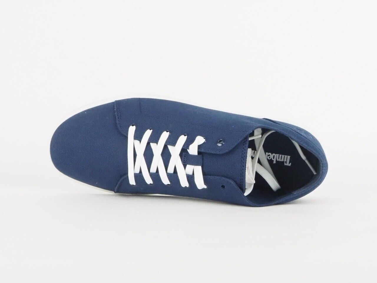 Mens Timberland Bayham Oxford A1PGH Navy Textile Canvas Lace Up Trainers