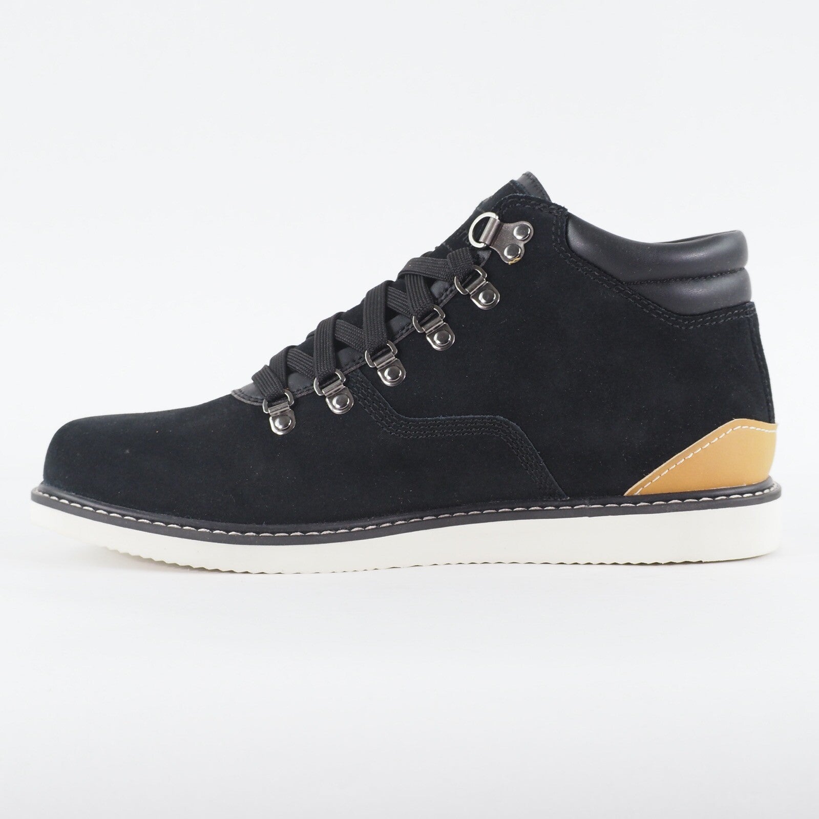 Mens Timberland Newmarket Hiker A17BY Black Leather Lace Up Casual Boots