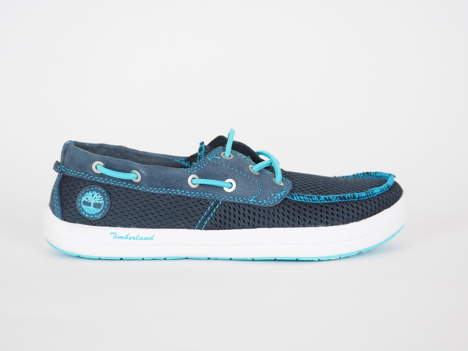 Womens Timberland EK Seneca 37321A Blue Leather Breathable Light Mesh Shoes