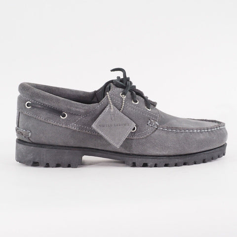 Mens Timberland Premium A68QB Medium Grey Leather Lace up Boat Shoes