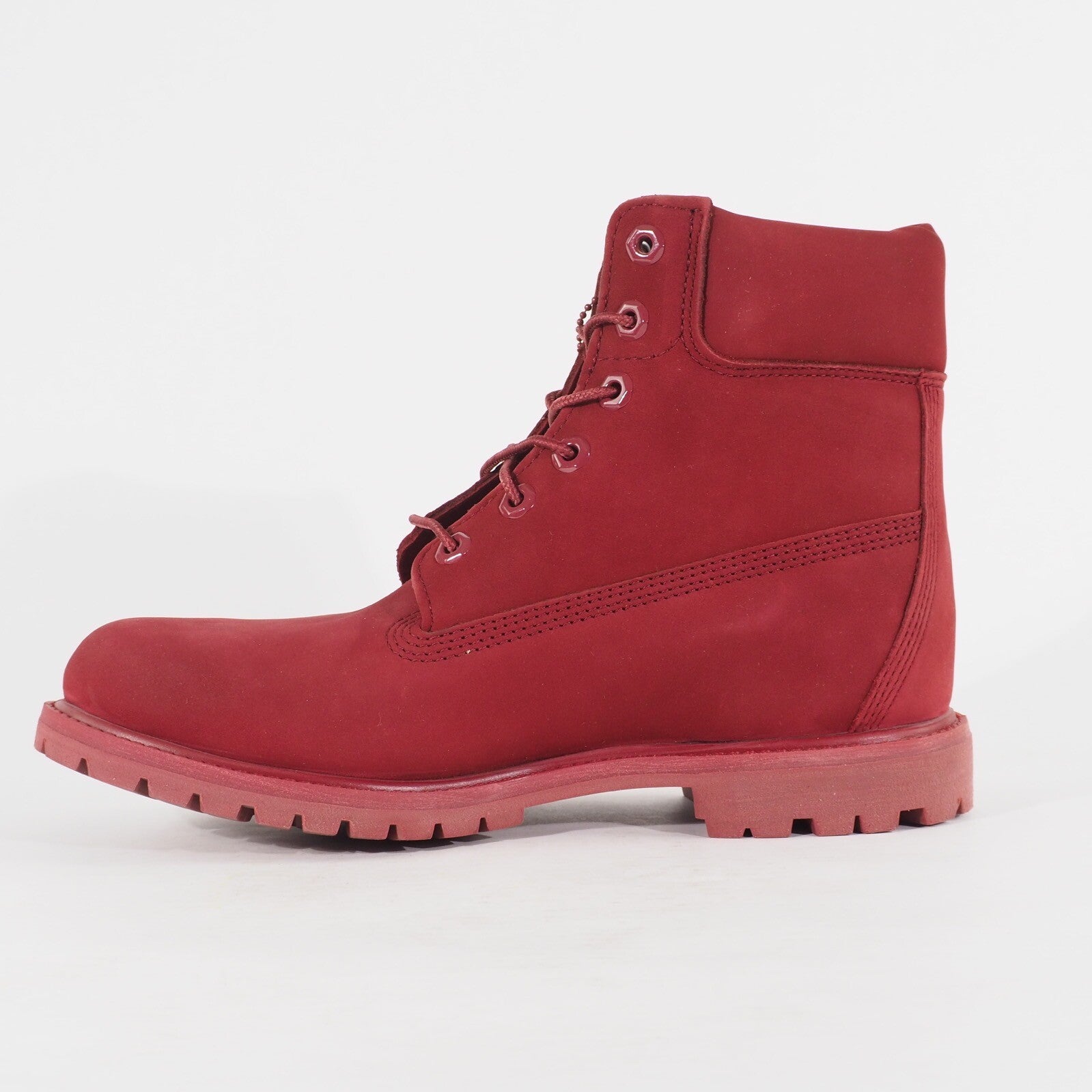 Womens Timberland 6 Inch Nubuck A22Z6 Red Leather Lace Waterproof Walking Boots