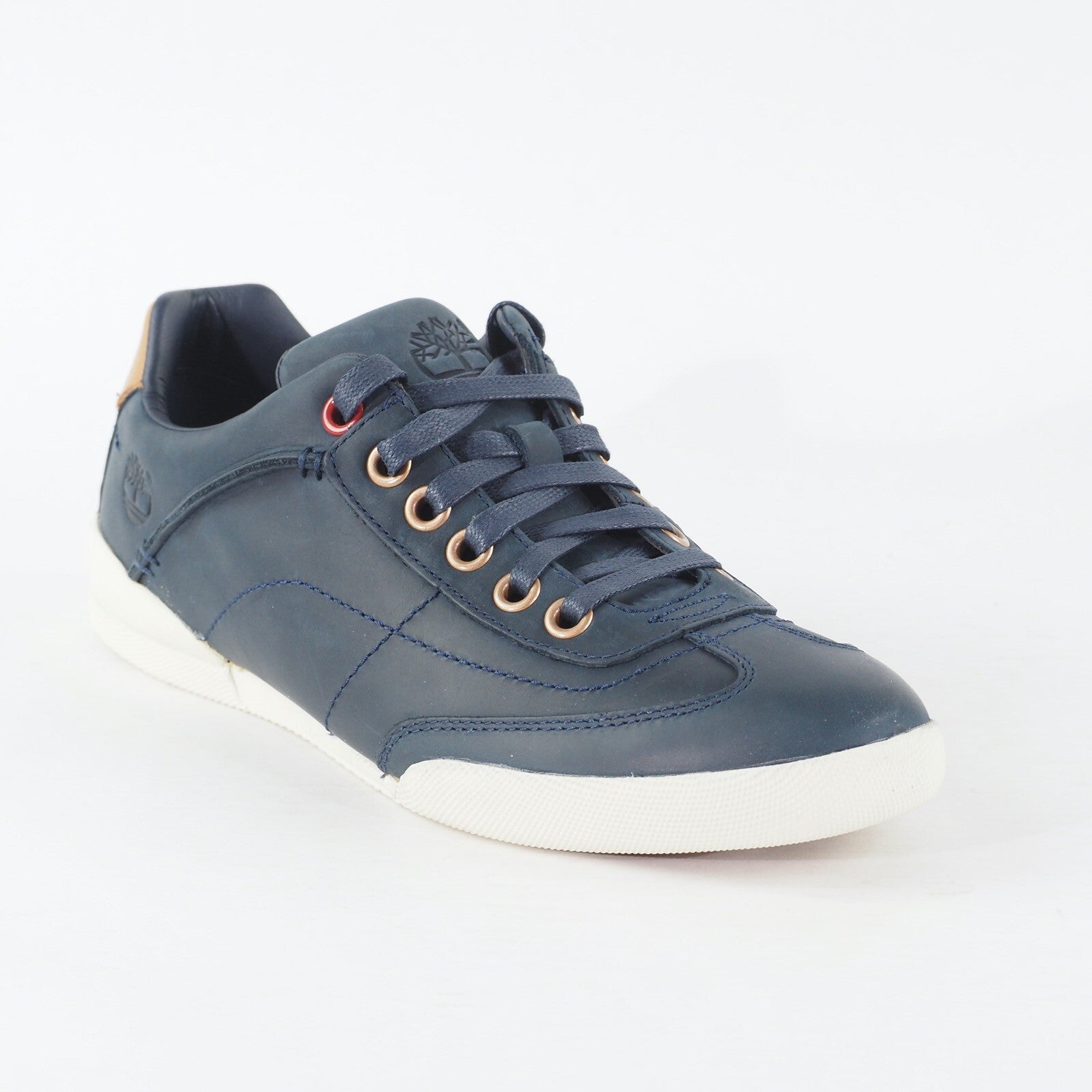 Mens Timberland EK Splitcup 9441B Navy Blue Leather Lace Up Low Top Casual Shoes