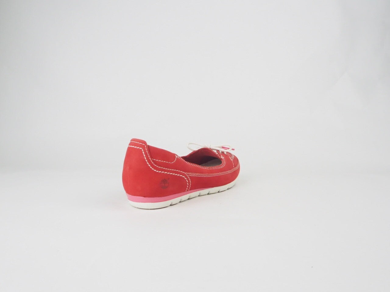 Womens Timberland Ek Belle Island 8952 RM Red Leather Loafet Slips On Shoes