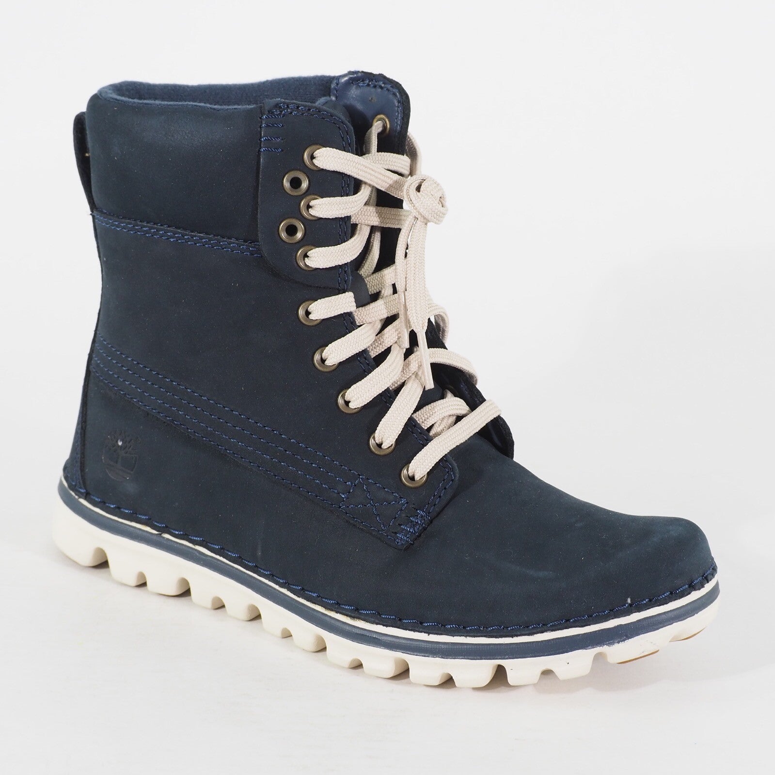 Womens Timberland 6 Inch Brookton A14D3 Navy Leather Lace Casual Walking Boots