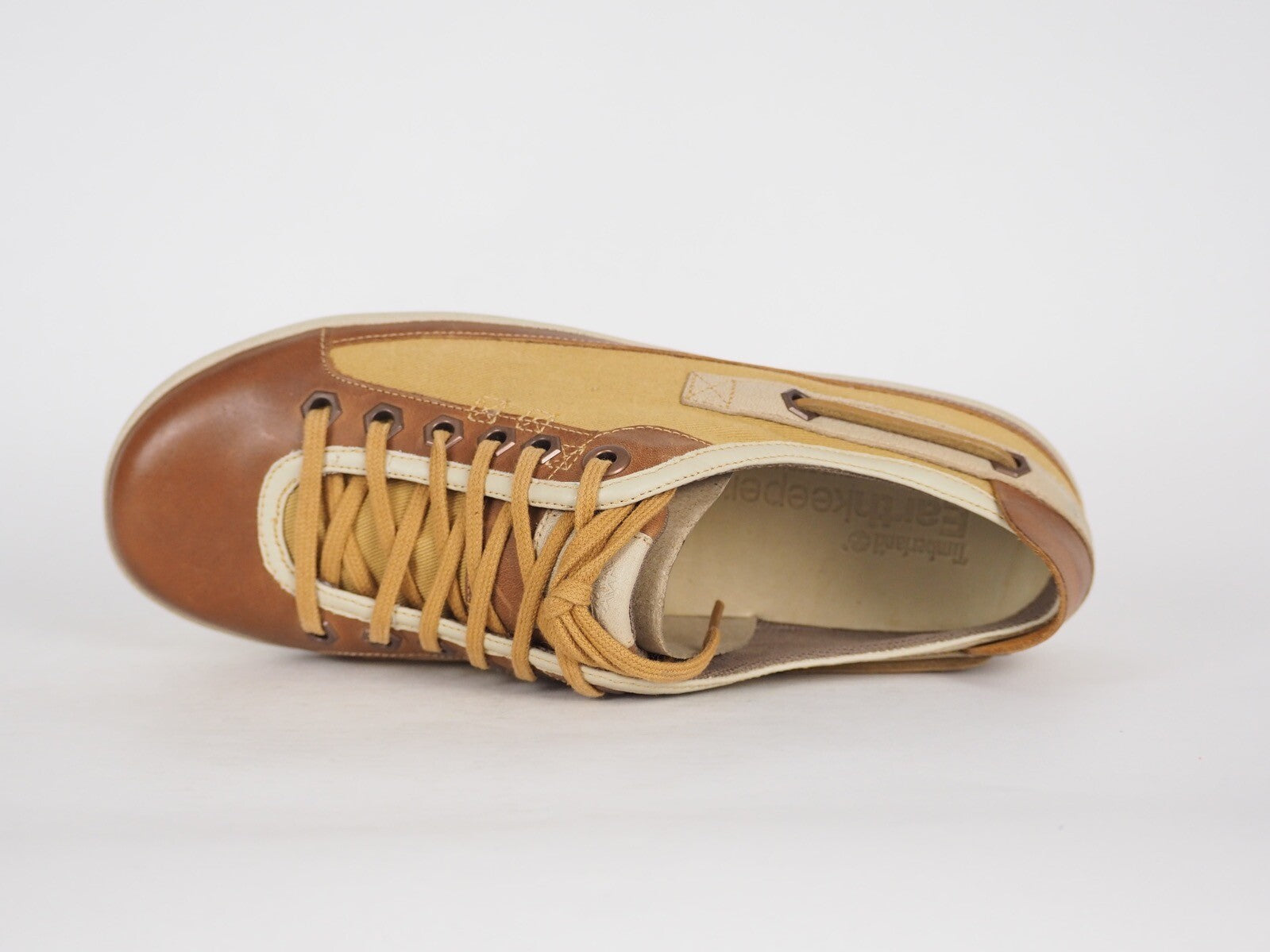 Womens Timberland Vintera Oxford 16679 Tan Leather Lace Up Flats Casual Shoes