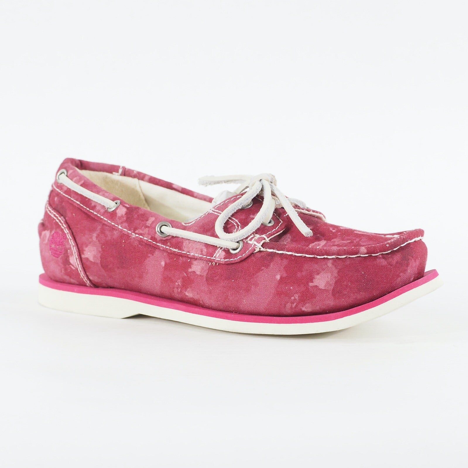 Womens Timberland Classic A14FA Watercolour Pink Canvas Lace Casual Boat Shoes
