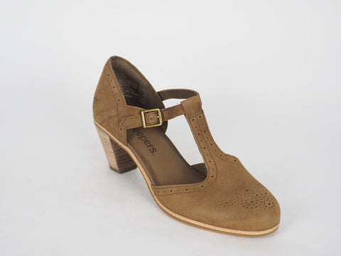 Womens Timberland Montvale 8047R Light Brown Leather Casual High Heel Shoes