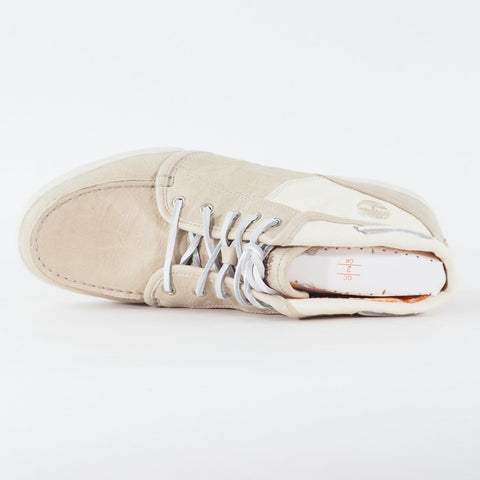 Mens Timberland EK Chukka 5265R Beige Leather Canvas Lace Up Casual Boots