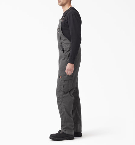Mens Temp iQ Dickies 365 Tech Duck Bib Overalls Work Grey Trousers