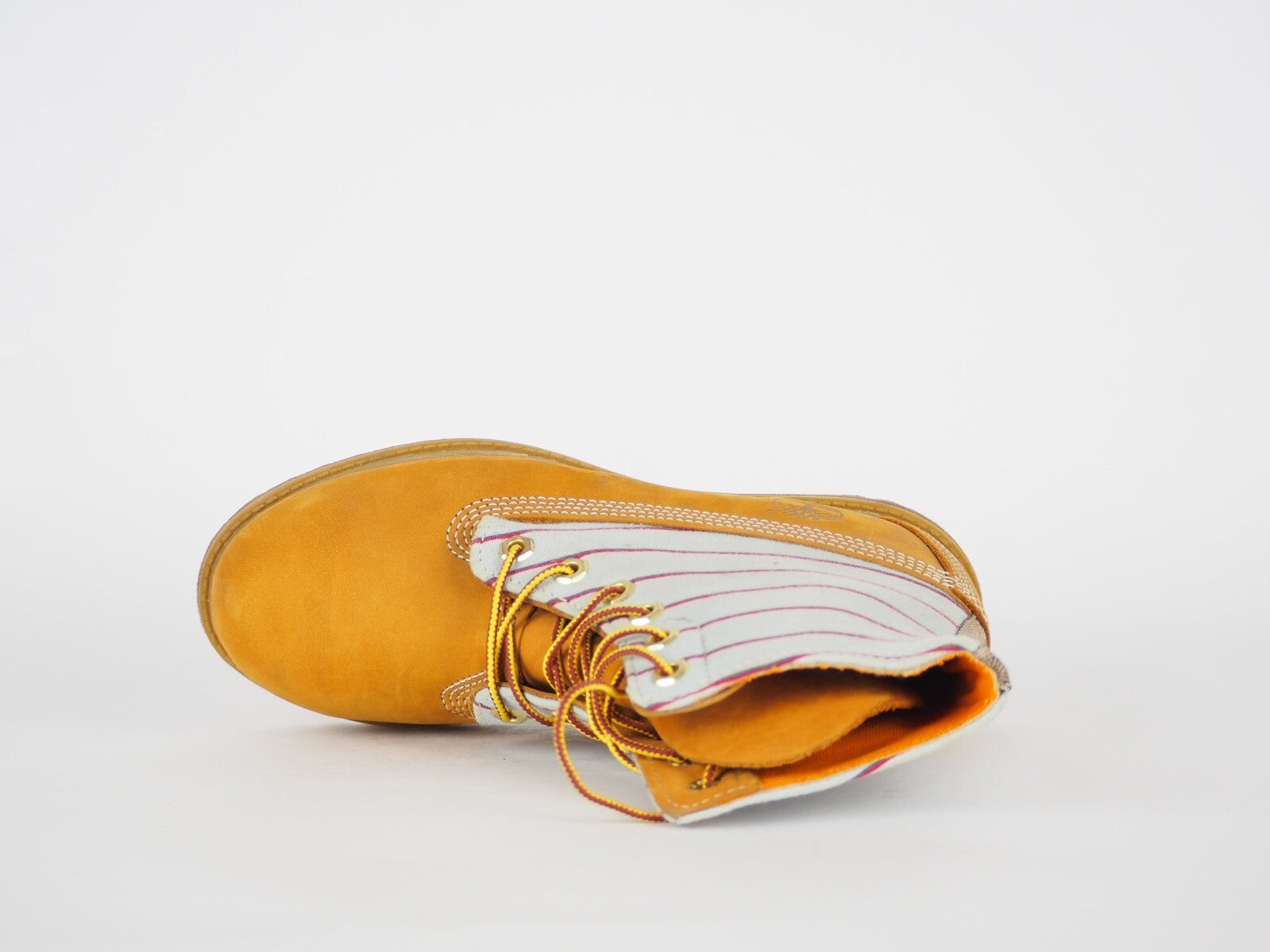 Womens Timberland Nadege 6 Inch 3711R Wheat Leather Fabric Lace Up Chukka Boots