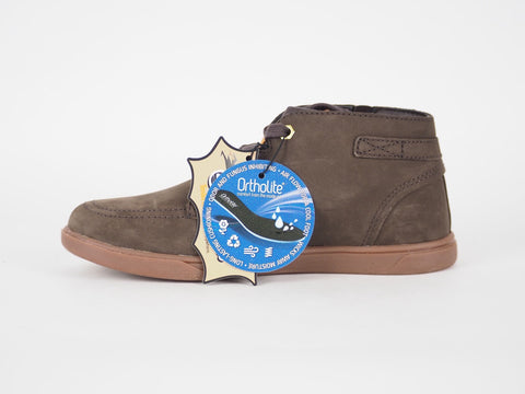 Boys Timberland Groveton A18JJ Brown Leather Trainers Casual Kids Chukka Boots