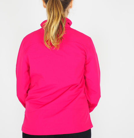Womens Jack Wolfskin Easy Sonic 5002842 Zip Up Azalea Red Wind Resistant Jacket