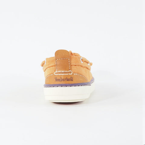 Womens Timberland Hookset 2 Eye 8441B Light Orange Canvas Lace Casual Boat Shoes