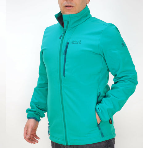 Mens Jack Wolfskin Whirlwind 1305801 Light Spruce Light Wind Resistant Jacket