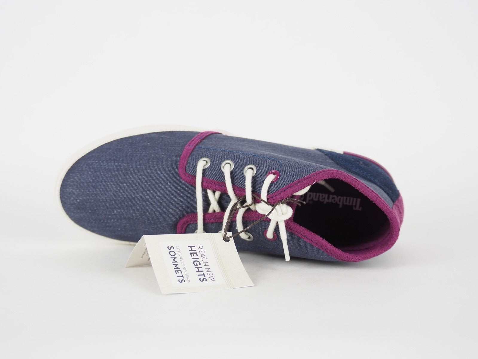 Womens Timberland Newport Bay Canvas A17J8 Purple Blue Laced Chukka Trainers