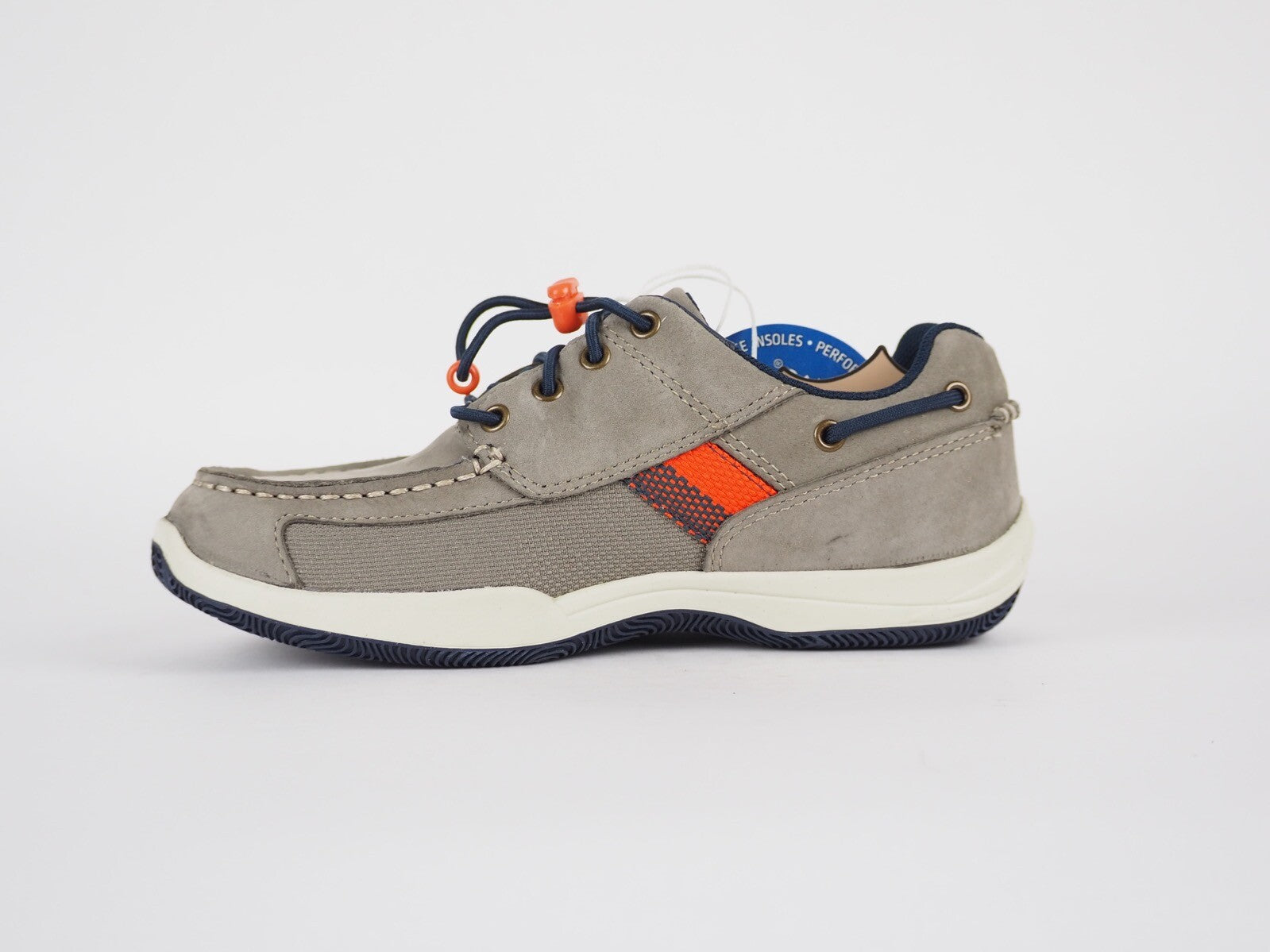 Boys Timberland EK Oxford 4472R Grey Leather Lace Up Casual Kids boat Shoes