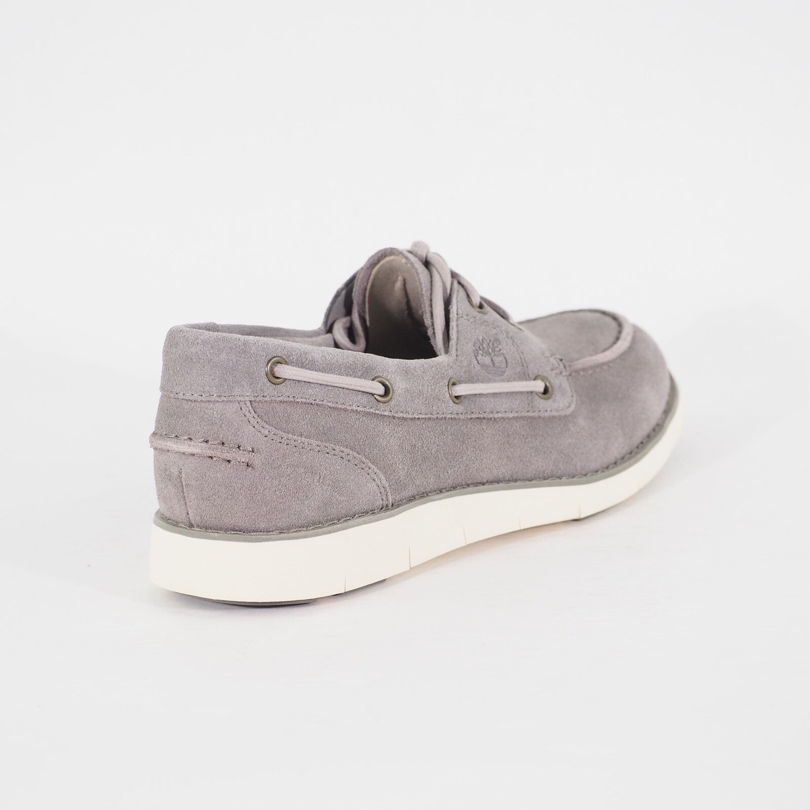 Womens Timberland Lakeville A1GDQ Grey Suede Casual Lace Up Walking Boat Shoes