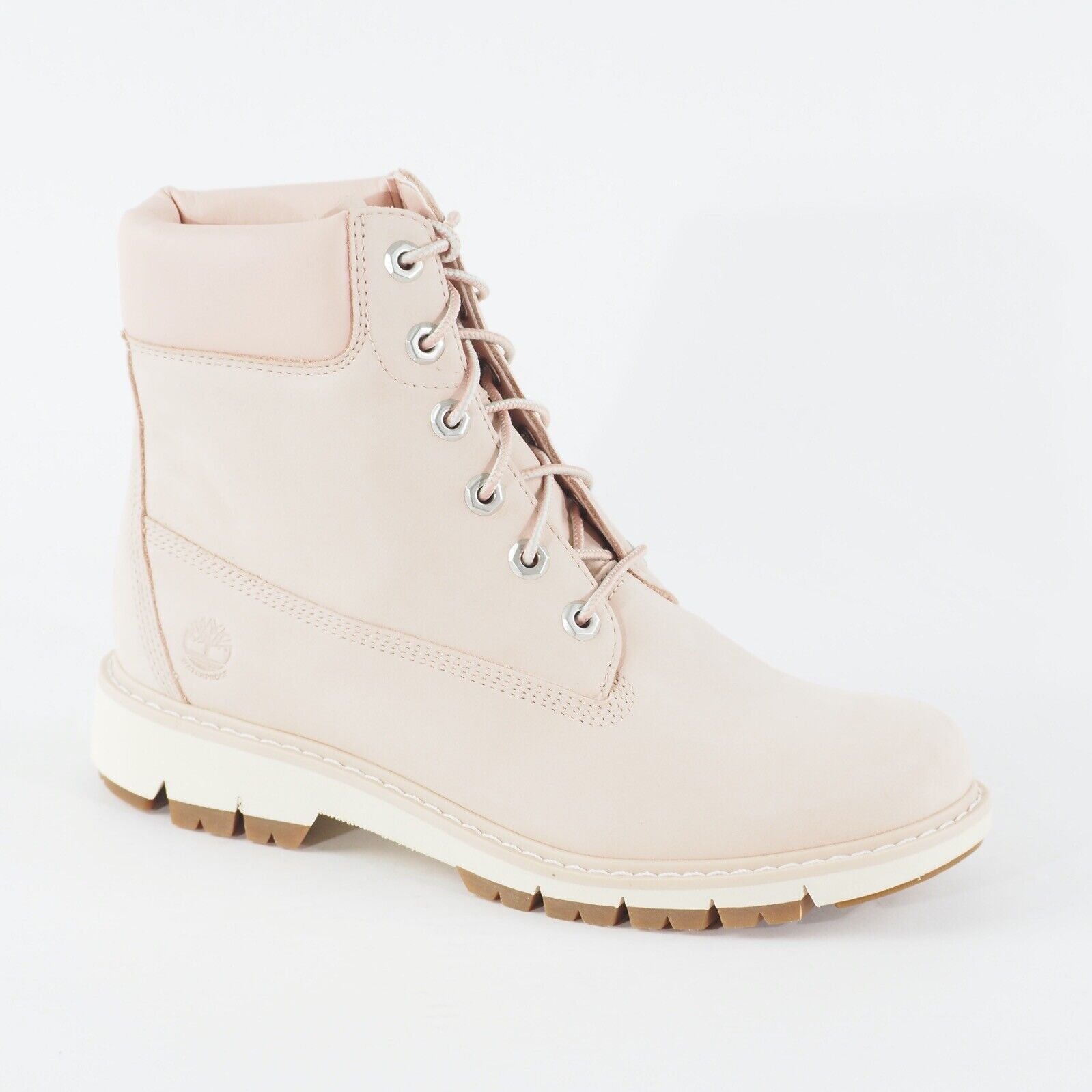 Womens Timberland Lucia Way 6inch A22Q2 Pink Leather Waterproof Ankle Boots