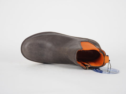 Boys Timberland Groveton A18OK Mulch Brown Leather Zip Up Chelsea Boots