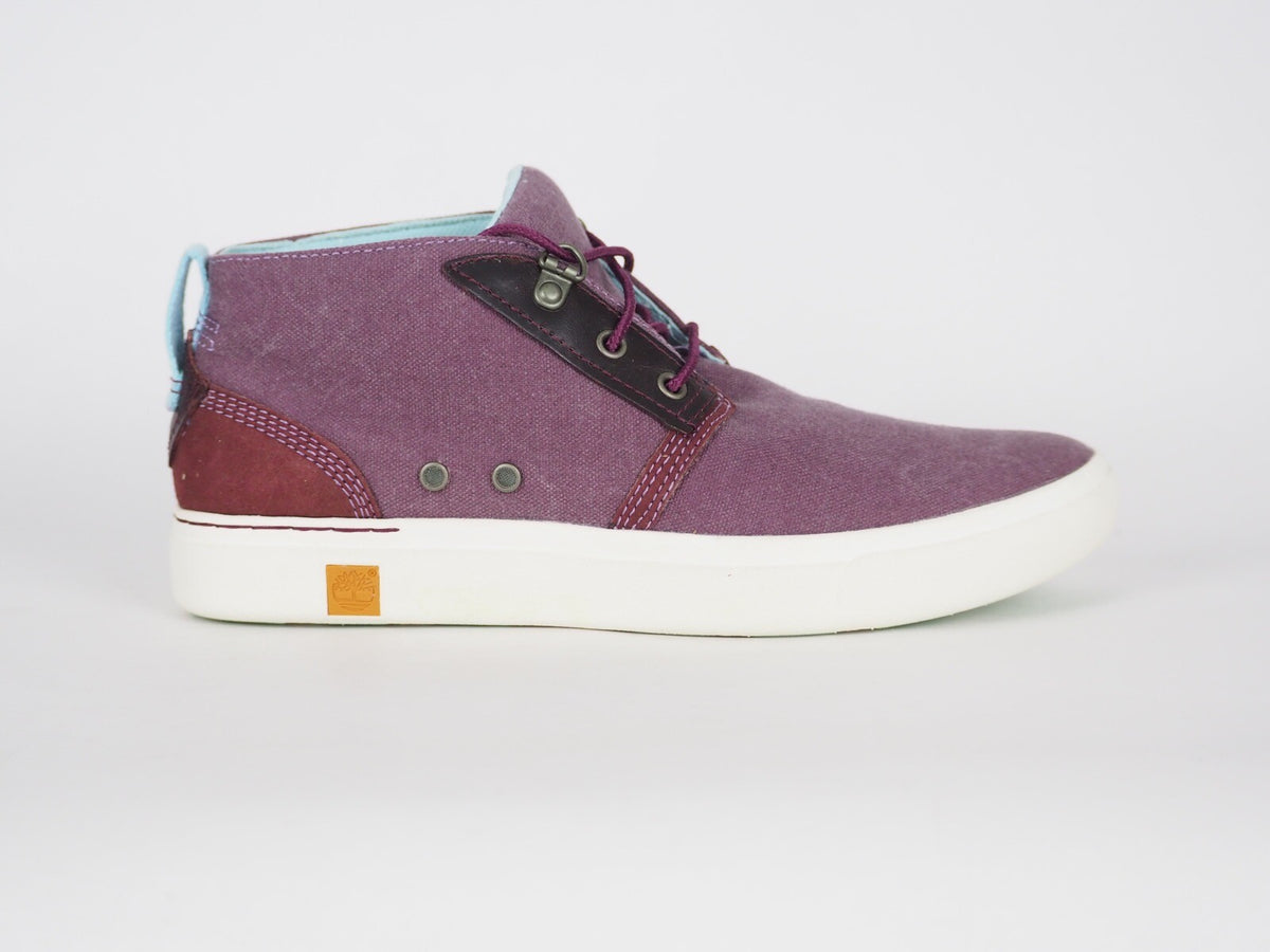 Womens Timberland Beckwith A14MO Purple Leather Casual Side Zip Chukka Boots