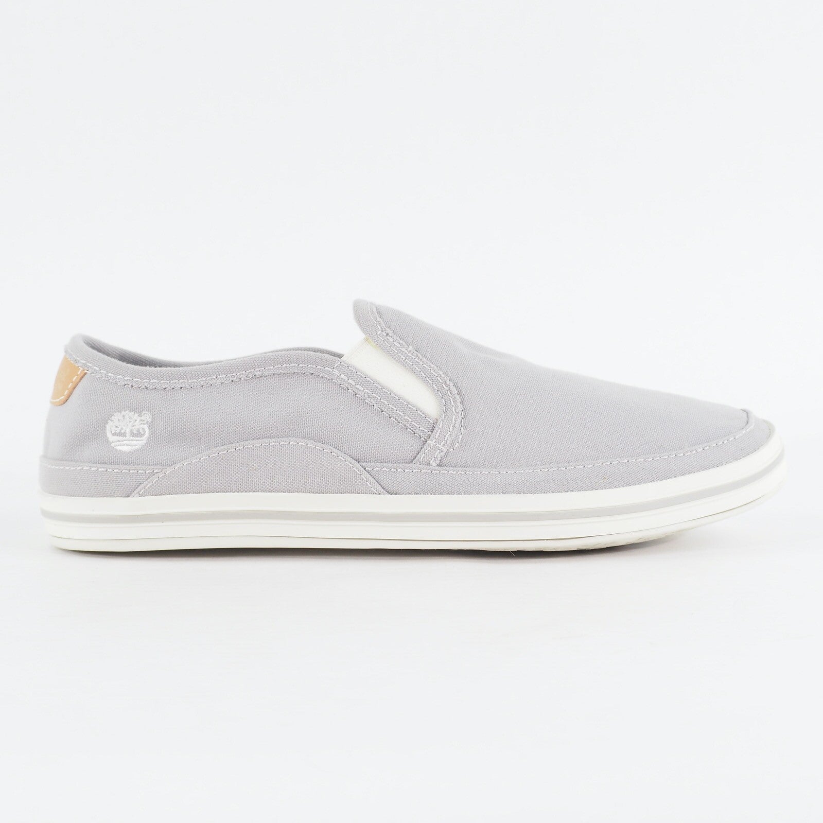 Mens Timberland EK Casco Bay 5216R Light Grey Canvas Slip On Casual Shoes