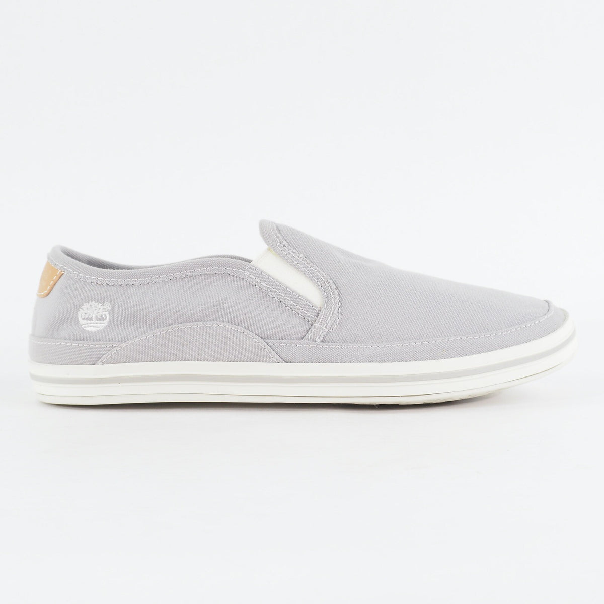 Mens Timberland EK Casco Bay 5216R Light Grey Canvas Slip On Casual Shoes