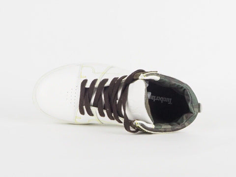 Mens Timberland Iteza Chukka 6050A White Leather Lace Up Hi Trainers