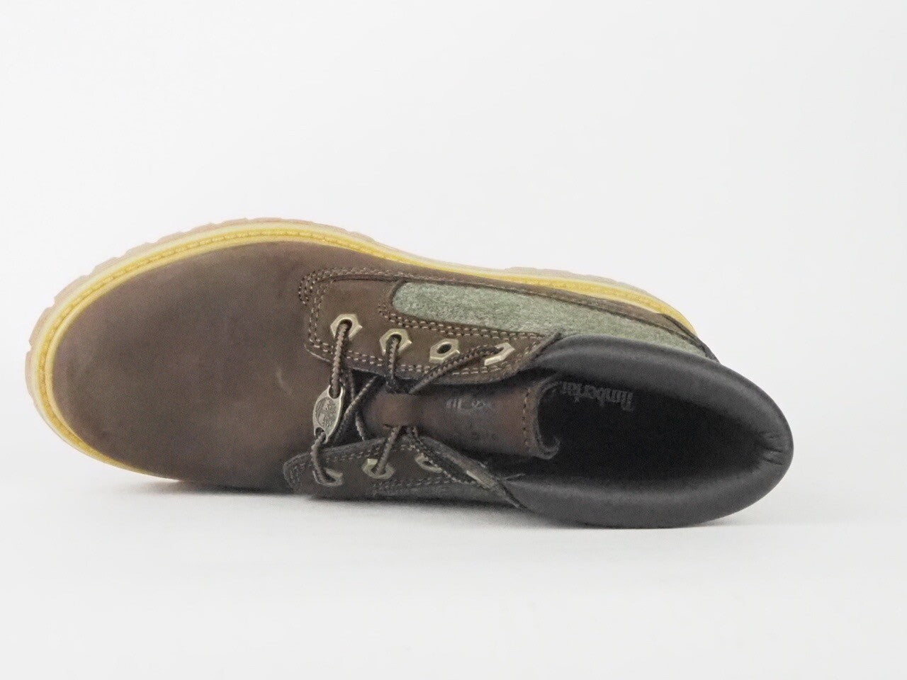 Womens Timberland Nellie Chukka  A12BI Brown Leather Textile Ladies Boots