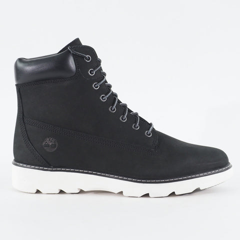 Womens Timberland Keeley Field 6 Inch A26HQ Black Nubuck Leather Lace Up Boots