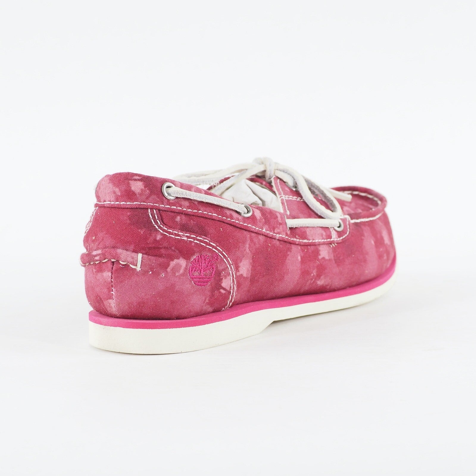 Womens Timberland Classic A14FA Watercolour Pink Canvas Lace Casual Boat Shoes