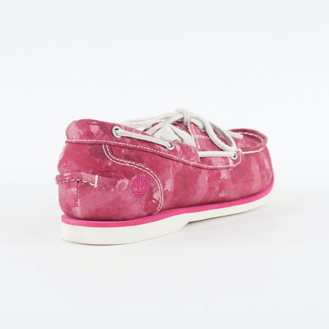 Womens Timberland Classic A14FA Watercolour Pink Canvas Lace Casual Boat Shoes