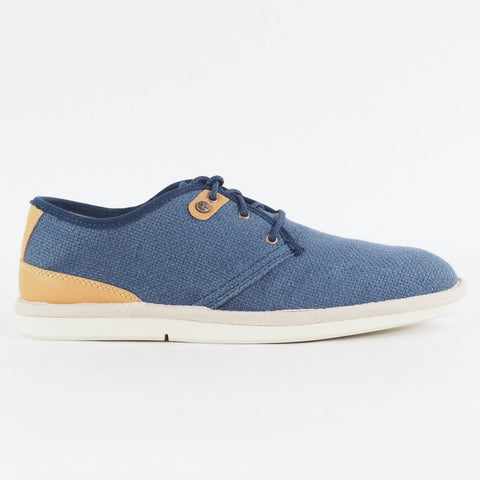 Mens Timberland City Shuffler A185W Medium Blue Fabric Lace Up Low Casual Shoes