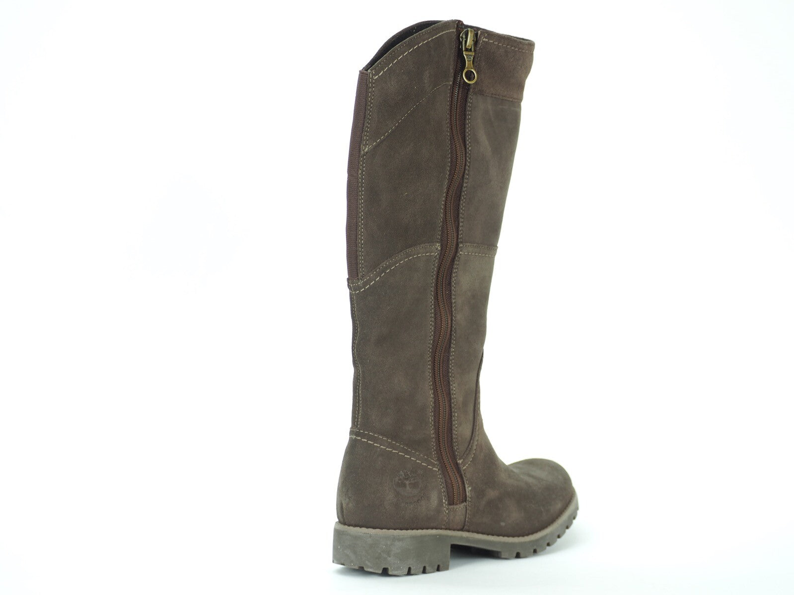 Womens Timberland EK Wilils 3261R Brown Leather Zip Up Tall Casual Winter Boots